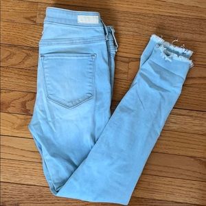 Abercrombie light wash skinny jeans
